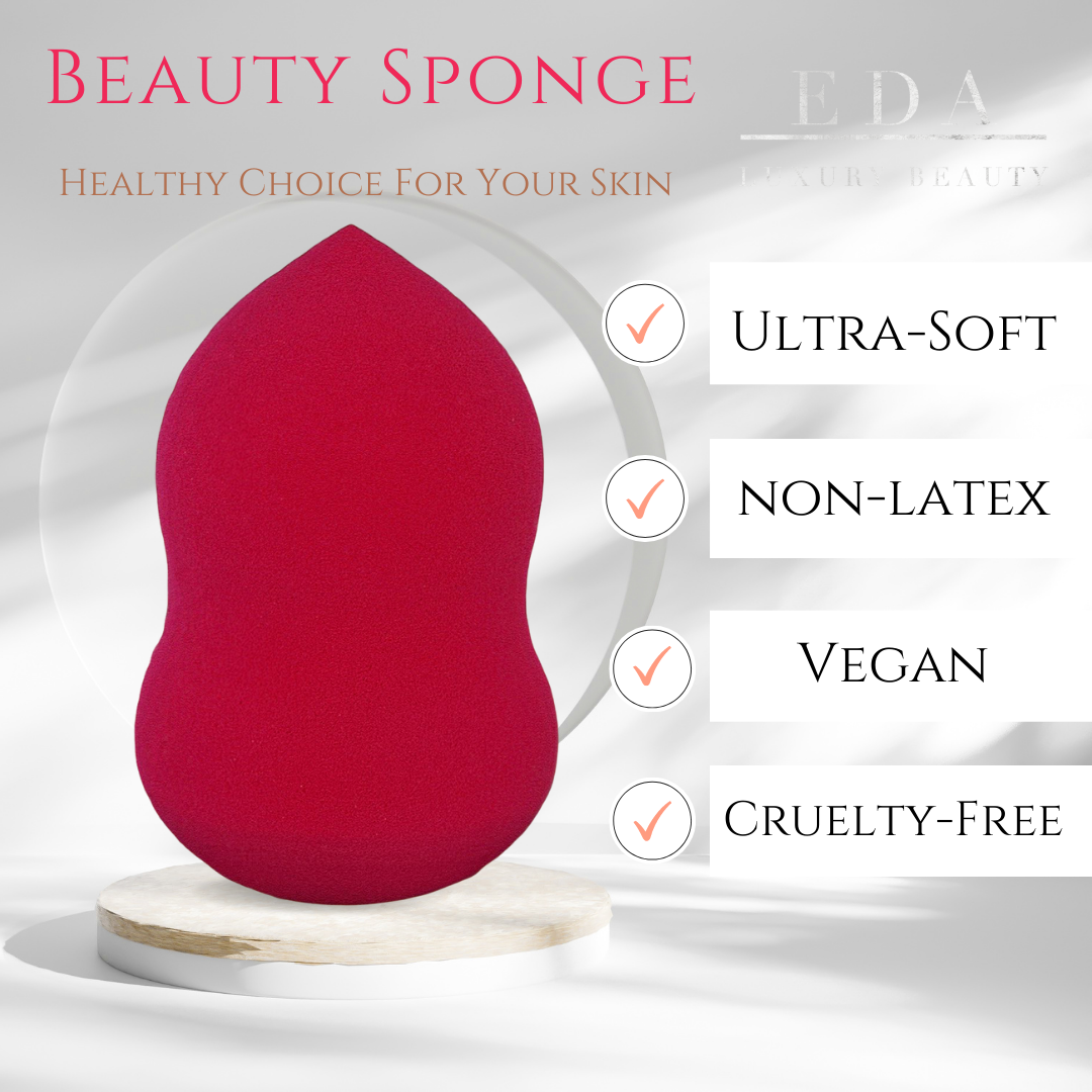 Pink | Ultra-Soft | Smooth | Gourd Shape | Makeup Blender | Applicator | Vegan | Latex-Free | Beauty Sponge