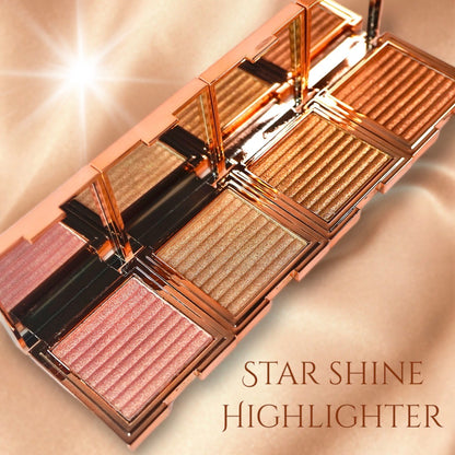 Fierce Star | Gold | Shimmery Finish | Face & Body | Silky Powder | Vegan | Star Shine Bronzer & Highlighter