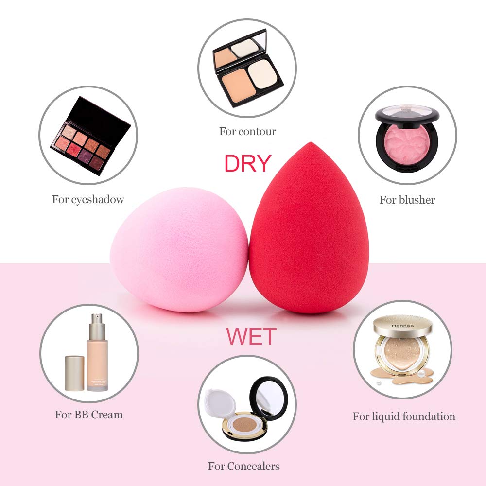 Light Pink | Ultra-Soft | Smooth | Makeup Blender | Applicator | Vegan | Latex-Free | Beauty Sponge