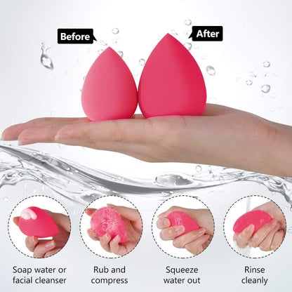 Pink | Ultra-Soft | Smooth | Makeup Blender | Applicator | Vegan | Latex-Free | Beauty Sponge