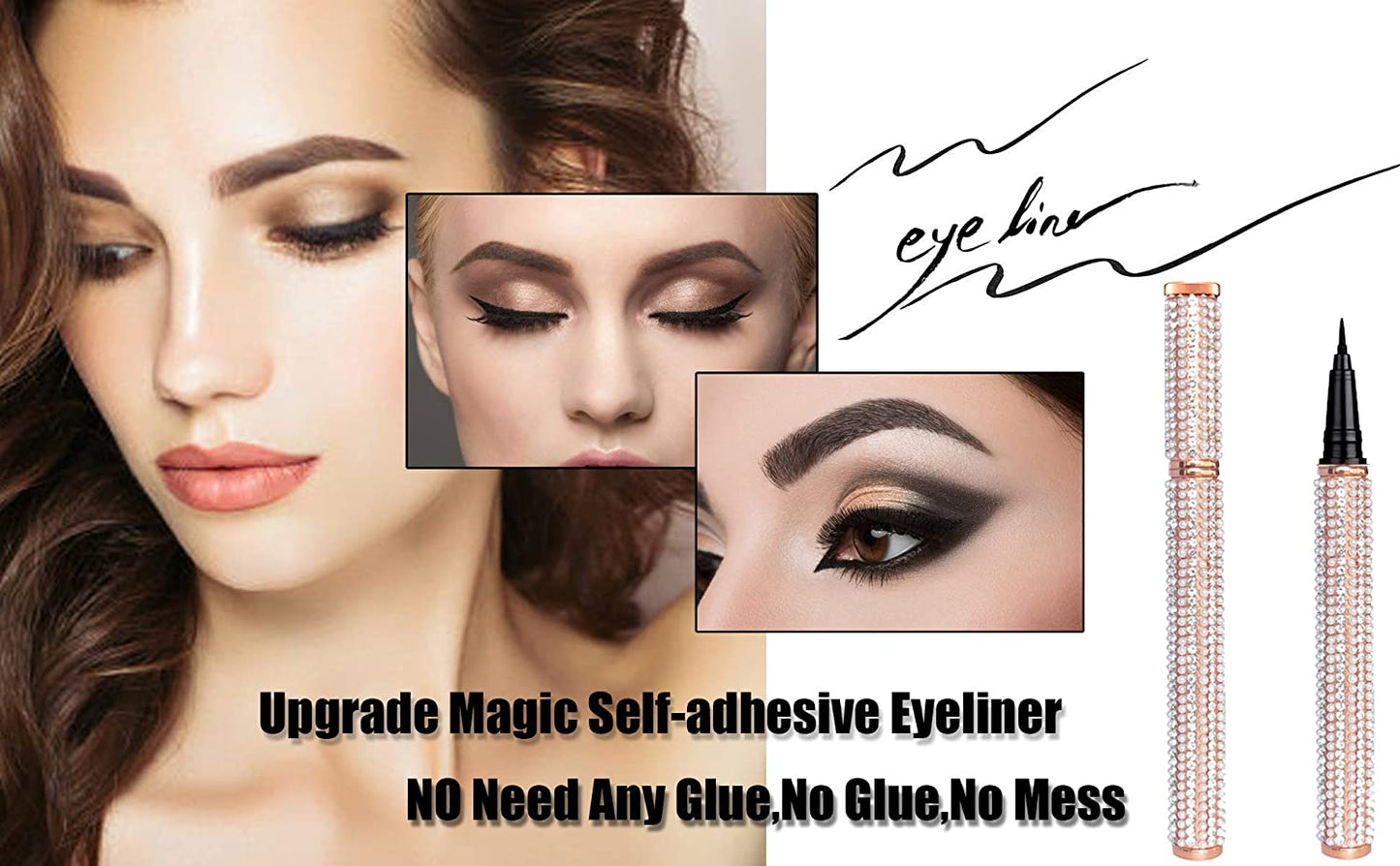 Ultra-Precision | Shiny Intense Black | Eye Makeup Pen | Lash Glue | Waterproof | Vegan | Eyeliner