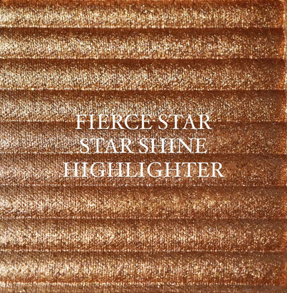 Fierce Star | Gold | Shimmery Finish | Face & Body | Silky Powder | Vegan | Star Shine Bronzer & Highlighter