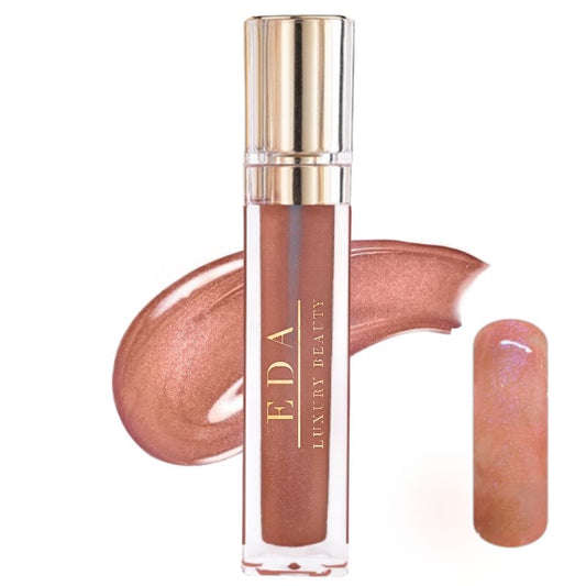 Diva Mocha | Nude Brown Shimmer | Diamond Shine Lip Gloss | Liquid Lipstick