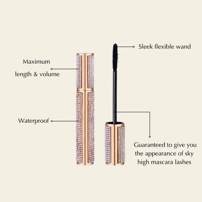 4D Silk Fiber | Blackest Black | Extra Volume | Lift & Curl | False Lash Effect | Waterproof | Vegan | Mascara