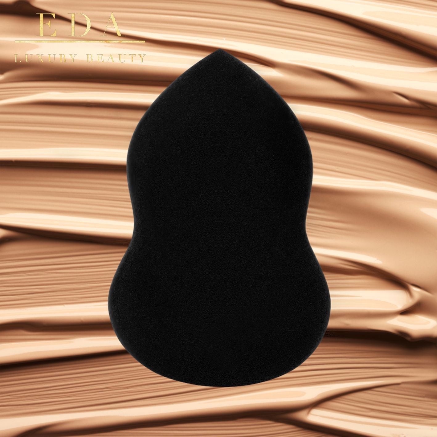 Black | Ultra-Soft | Smooth | Gourd Shape | Makeup Blender | Applicator | Vegan | Latex-Free | Beauty Sponge