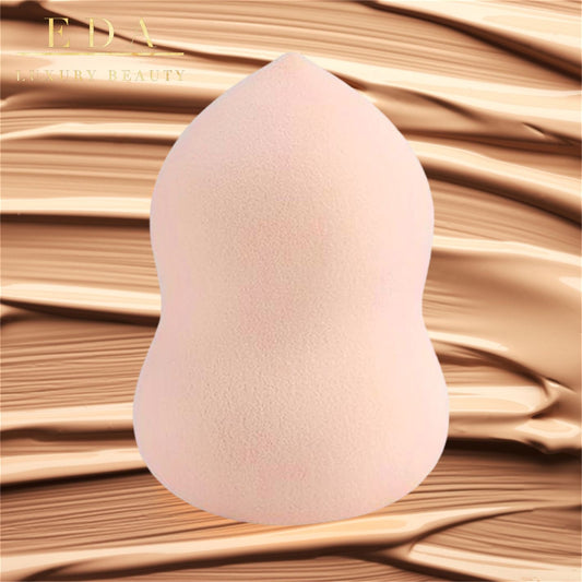 Beige | Ultra-Soft | Smooth | Gourd Shape | Makeup Blender | Applicator | Vegan | Latex-Free | Beauty Sponge