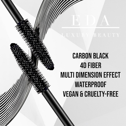 4D Silk Fiber | Blackest Black | Extra Volume | Lift & Curl | False Lash Effect | Waterproof | Vegan | Mascara